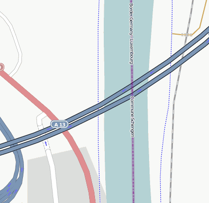 Grenzübergang Bundesgrenze Luxemburg