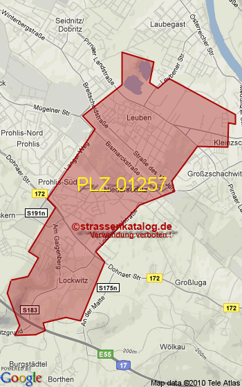 Postleitzahl 01257