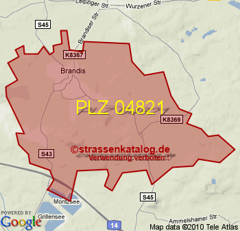 Postleitzahl 04821