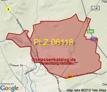 Postleitzahl 06118