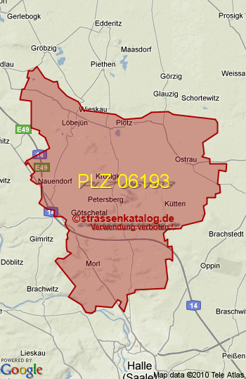 Postleitzahl 06193