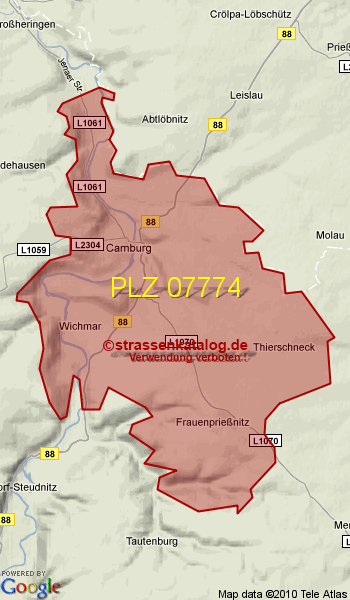 Postleitzahl 07774