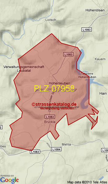 Postleitzahl 07958