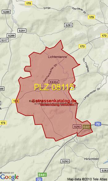 Postleitzahl 08115