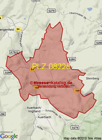 Postleitzahl 08228