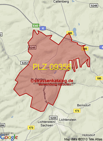 Postleitzahl 09356