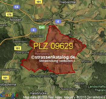 Postleitzahl 09629