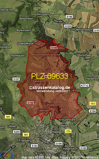 Postleitzahlgebiet 09633 - PLZ