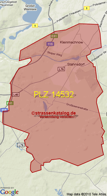 Postleitzahl 14532