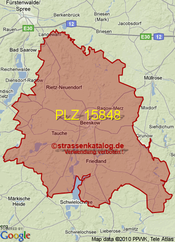 Postleitzahl 15848