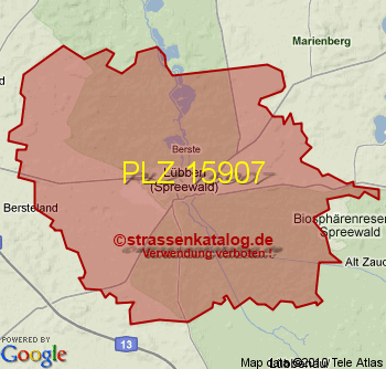 Postleitzahl 15907