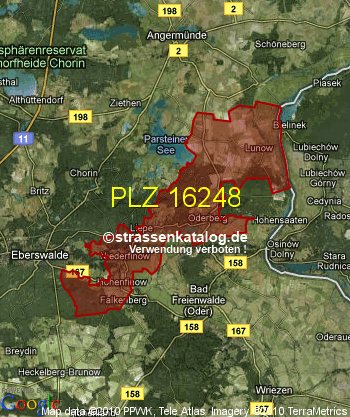 Postleitzahl 16248