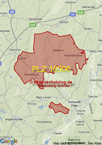 Postleitzahl 16306