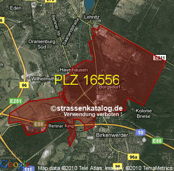 Postleitzahl 16556