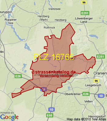 Postleitzahl 16766