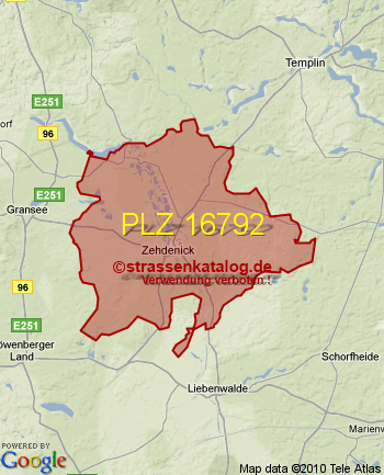 Postleitzahl 16792