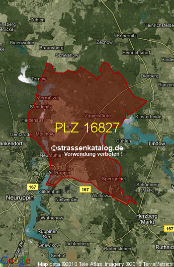 Postleitzahl 16827