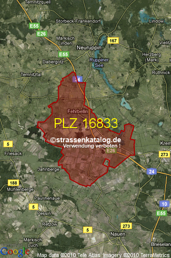 Postleitzahl 16833