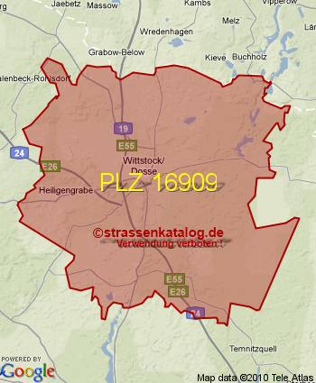 Postleitzahl 16909