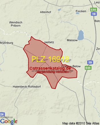 Postleitzahl 16918