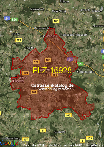 Postleitzahl 16928