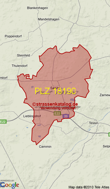 Postleitzahl 18190