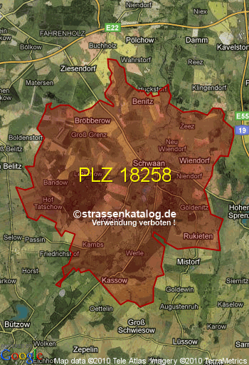 Postleitzahl 18258