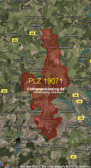 Postleitzahl 19071