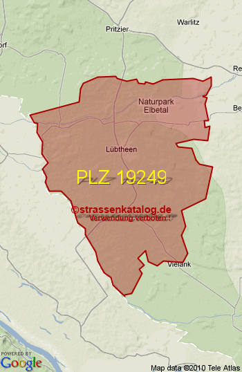 Postleitzahl 19249