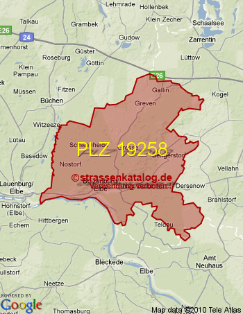 Postleitzahl 19258