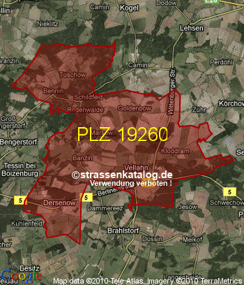 Postleitzahl 19260