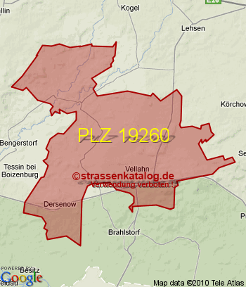 Postleitzahl 19260