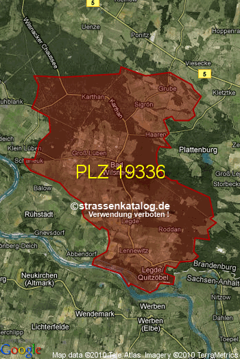 Postleitzahl 19336