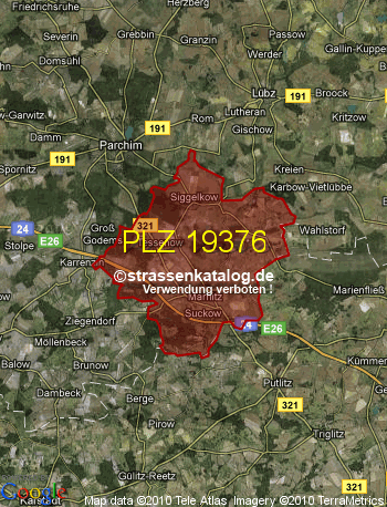 Postleitzahl 19376