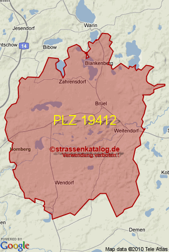 Postleitzahl 19412