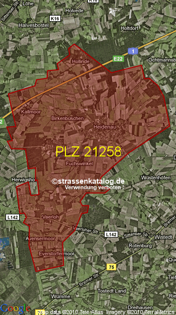 Postleitzahl 21258