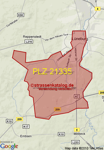 Postleitzahl 21335