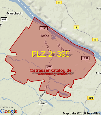 Postleitzahl 21395