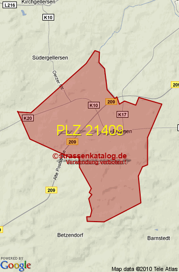 Postleitzahl 21409