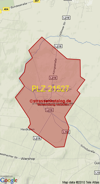 Postleitzahl 21527