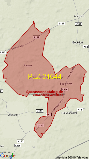 Postleitzahl 21644