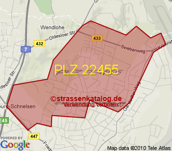 Postleitzahl 22455