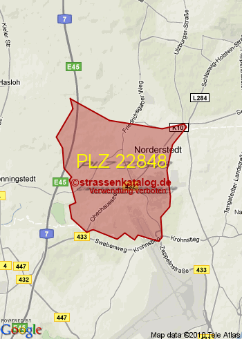 Postleitzahl 22848