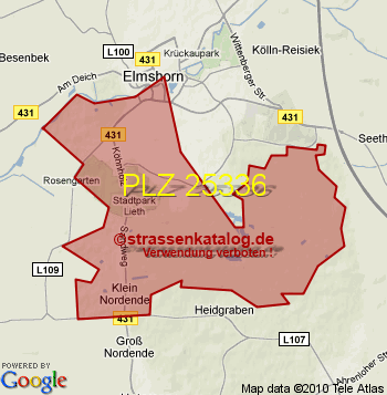 Postleitzahl 25336