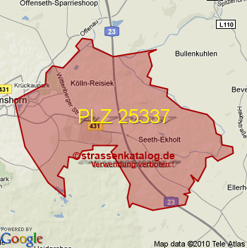 Postleitzahl 25337