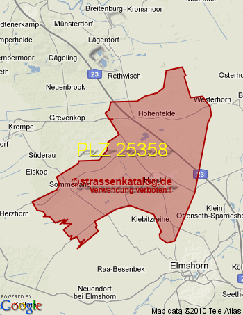 Postleitzahl 25358