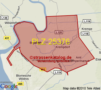 Postleitzahl 25376