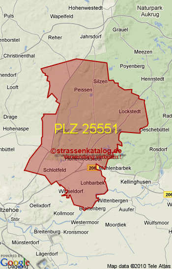 Postleitzahl 25551