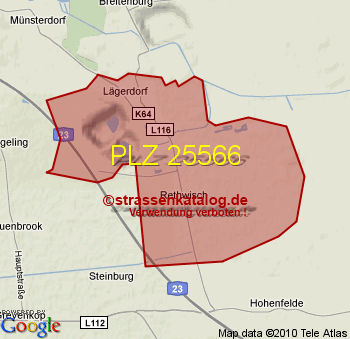Postleitzahl 25566
