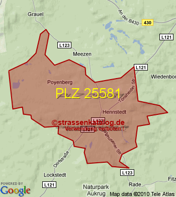 Postleitzahl 25581